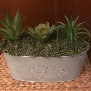Faux Succulent Planter